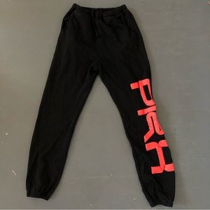 Black Joggers with Red Print